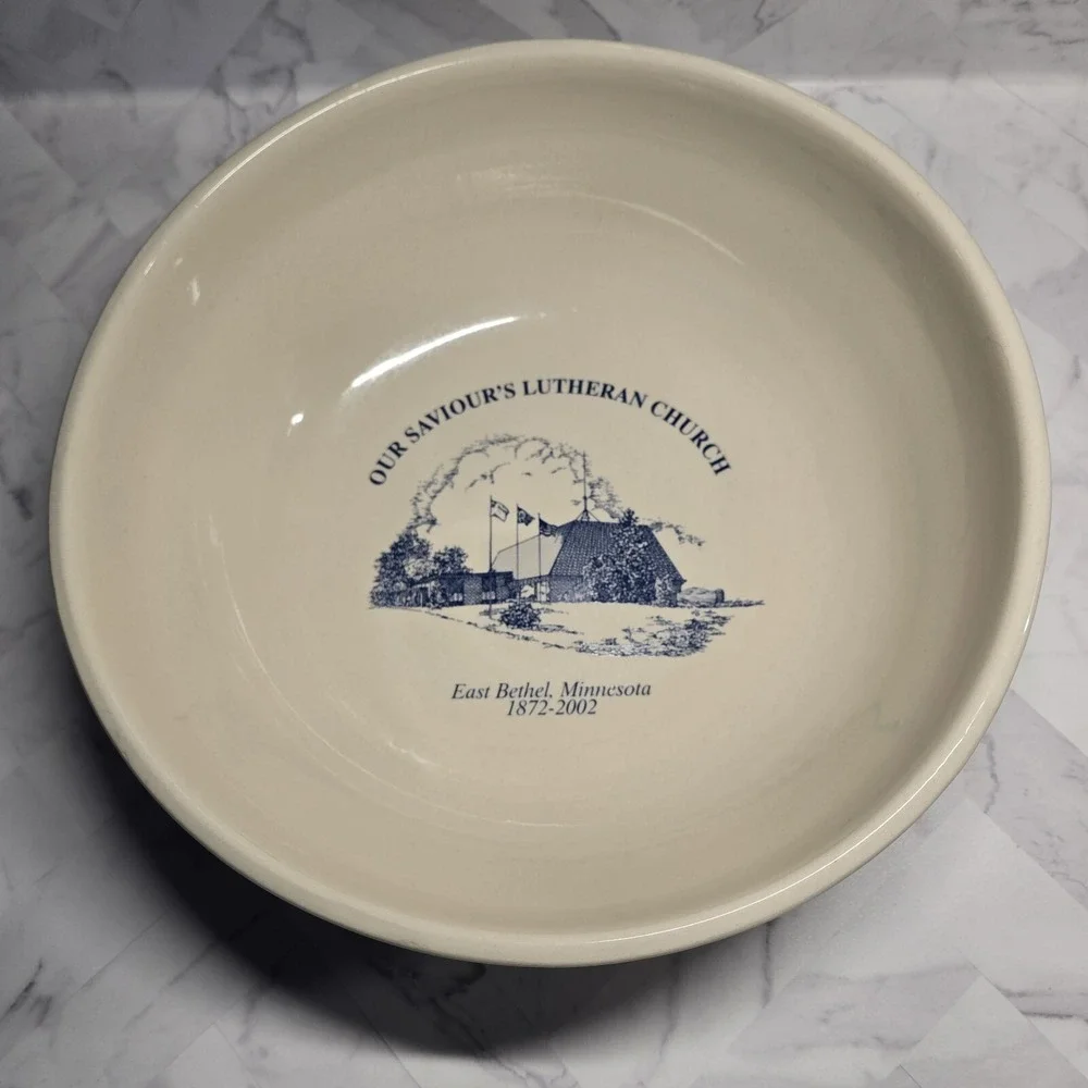 Our Savior's Lutheran Church Pottery‎ Bowl East Bethel MN 10.75